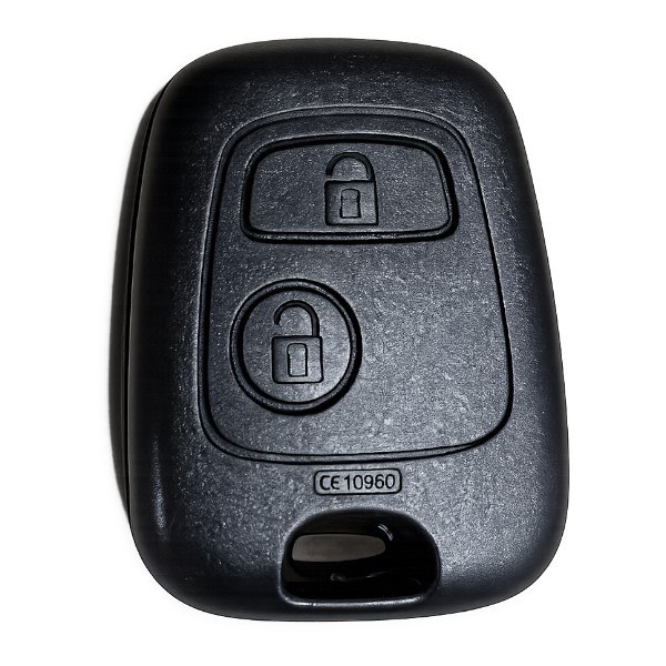 [4CT002] Coque de clé Citroën / 2 boutons - pile CR 2016 / sur circuit / sans lame