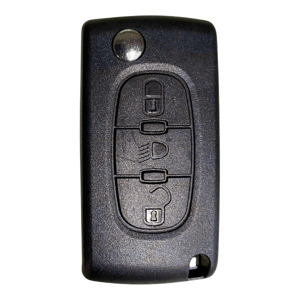 [4CT001] Coque de clé Citroën / 3 boutons - pile CR 1620 / sur circuit / lame HU83