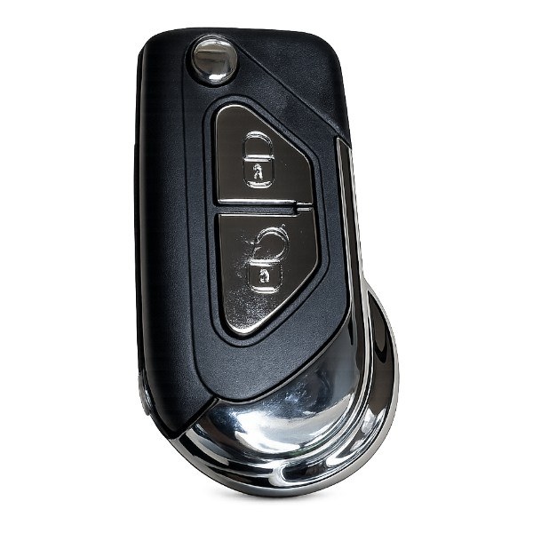 [4CT013] Coque de clé Citroën DS / 2 boutons - pile CR 1620 / sur coque / lame VA2