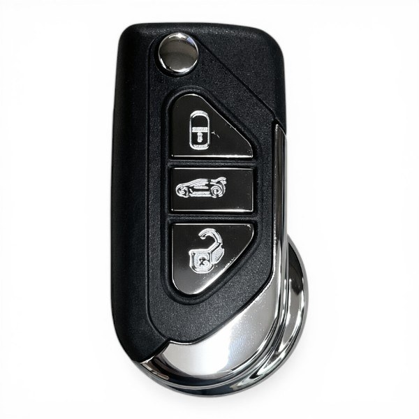 [4CT014] Coque de clé Citroën DS / 3 boutons - pile CR 1620 / sur coque / lame VA2