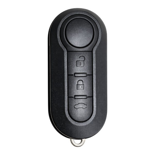 [4FT001] Coque de clé Fiat / 3 boutons - pile CR 2032 / sur tiroir / lame SIP22