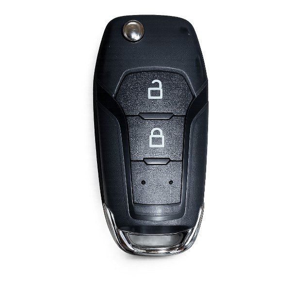 [4FD062] Coque de clé Ford / 2 boutons - pile CR 2032 / sur coque / lame HU101