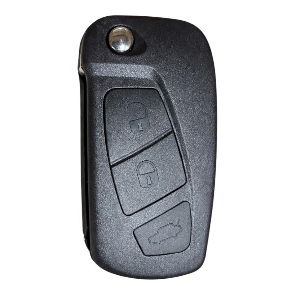 [4FD018] Coque de clé Ford / 3 boutons - pile CR 2032 / sur tiroir / lame SIP22