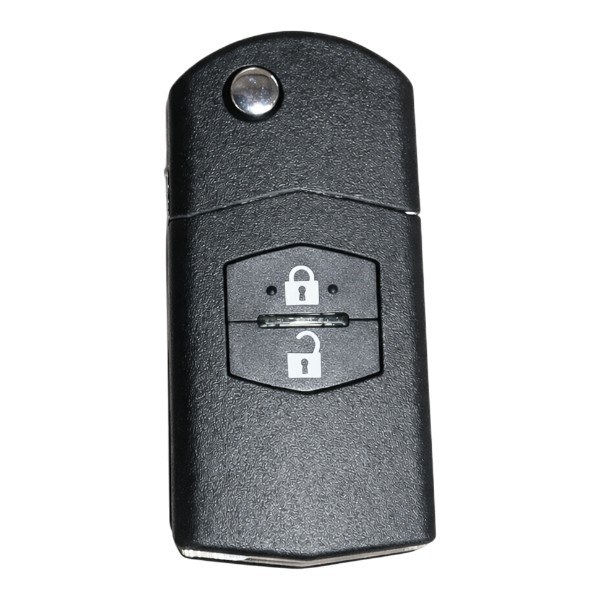 [4MZ006] Coque de clé Mazda / 2 boutons - pile CR 1620 / sur coque / lame MAZ24