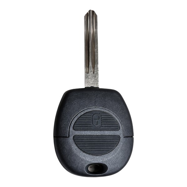 [4NI004] Coque de clé Nissan / 2 boutons - pile CR 2025 / sur coque / lame MSN14