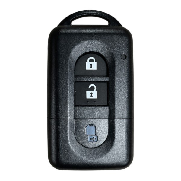[4NI033] Coque de clé Nissan / 2 boutons - pile CR 2025 / sur coque / lame MSN14