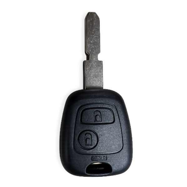 [4PG029] Coque de clé Peugeot / 2 boutons - pile CR 2016 / sur circuit / lame NE78