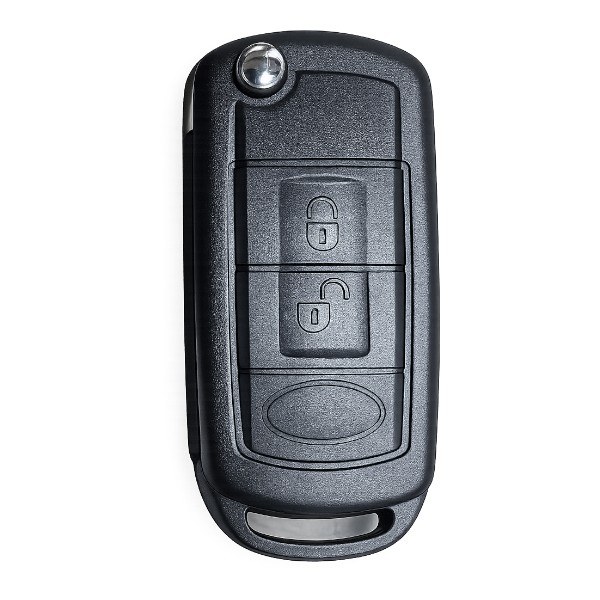[4LR006] Coque de clé Range Rover / 3 boutons - pile VL 2032 / sur circuit / lame HU101