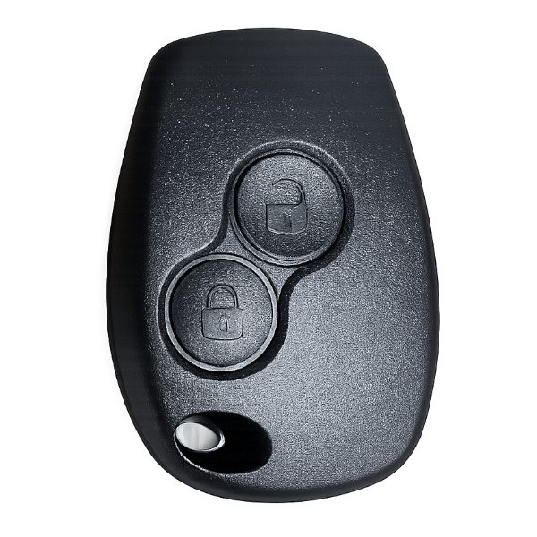 [4RN033] Coque de clé Renault / 2 boutons - pile CR 2016 / sur coque / sans lame