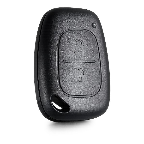 [4RN029] Coque de clé Renault / 2 boutons - pile CR 1220 / sur circuit / sans lame