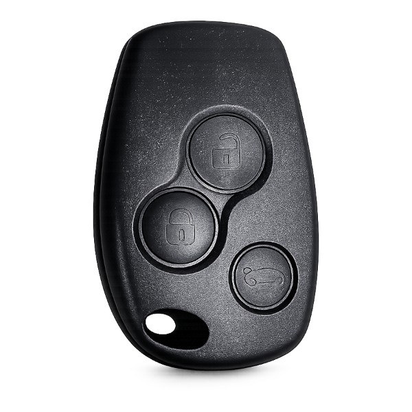 [4RN031] Coque de clé Renault / 3 boutons - pile CR 2016 / sur coque / sans lame