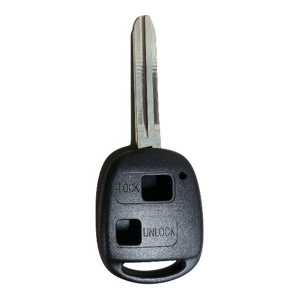 [4TY107] Coque de clé Toyota / 2 boutons - pile CR 2016 / sur circuit / lame TOY43
