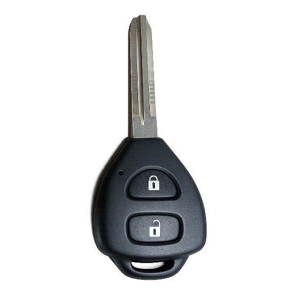 [4TY106] Coque de clé Toyota / 2 boutons - pile CR 2016 / sur circuit / lame TOY43