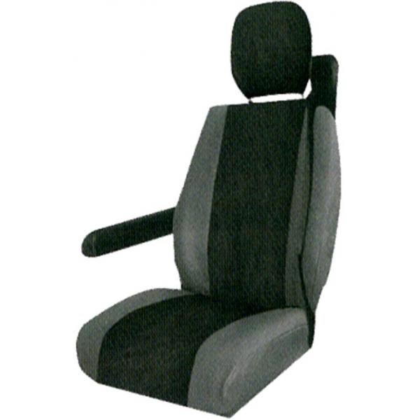 [565] Housse standard poids lourd CS2 gris - 1 siège chauffeur + appuie-tête
