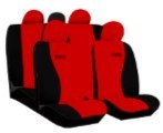 [586] Housse standard véhicule léger dune rouge - 2 sièges avant + 1 arrière fractionnable + appuie-têtes