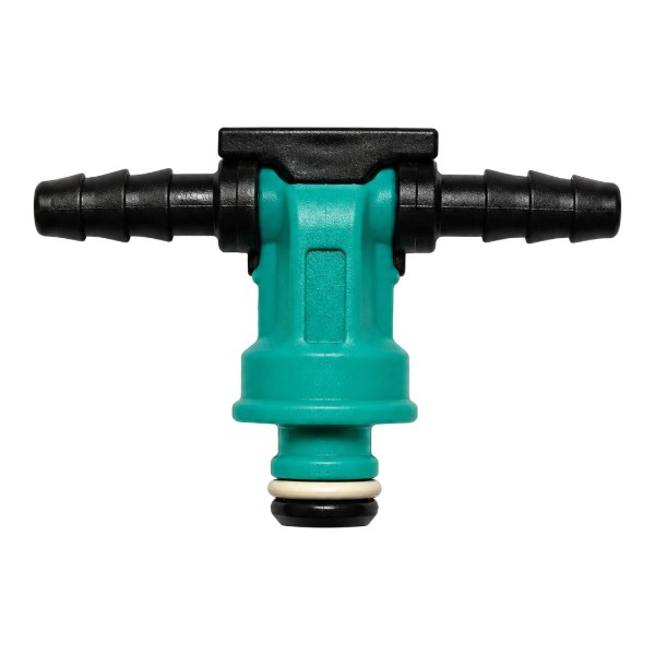 [10390] Raccord de retour plastique 2 voies (T) - Vert et noir