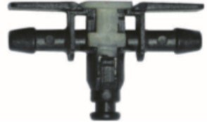 [10402] Raccord de retour plastique 2 voies (T)