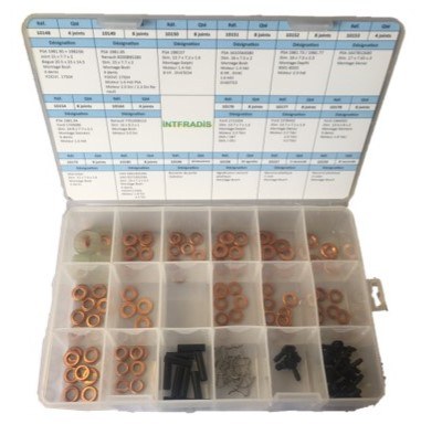 [10139] Coffret de 92 joints + 30 pièces injecteurs Common Rail