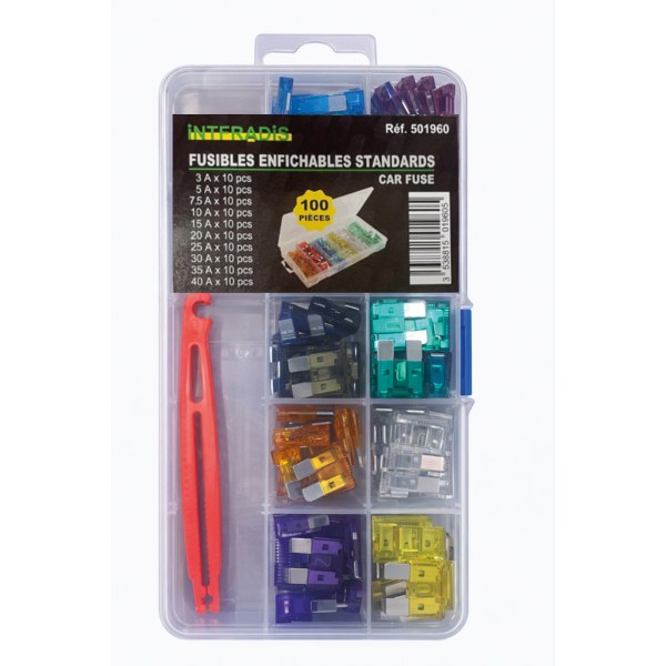 [501960] Fusible enfichable standard assortiment de 100 pièces