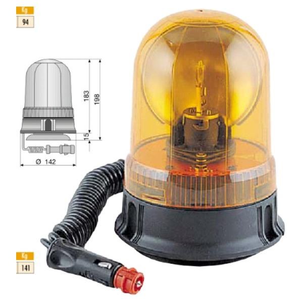 [GF200130] Gyrophare orange 12/24V fixation magnétique + ventouses - Ex réf 2176024