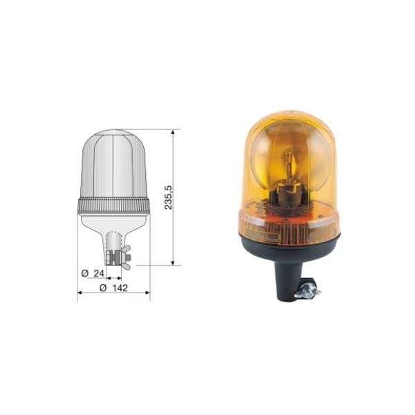 [GF300130] Gyrophare Pulsar orange 12/24V fixation sur hampe - Ex réf 2176004
