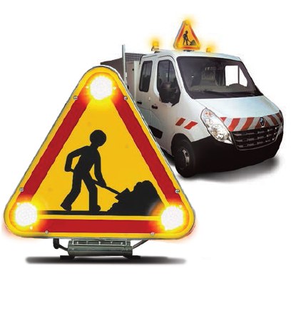 [6302] Triangle de toit double face à fixer sur carrosserie - AK5 - classe A - 500 mm - 12/24V