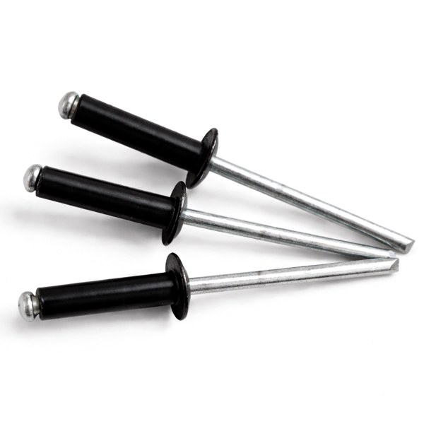 [075BL] Rivet noir alu 4 x 16 mm - par 25