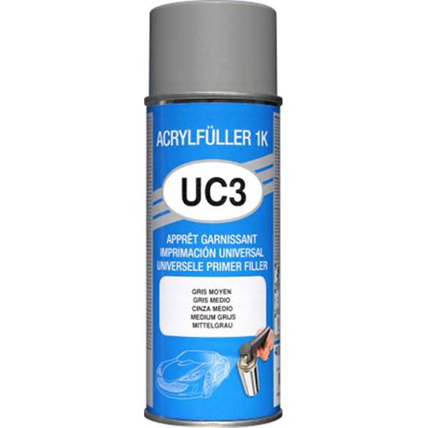 [761] Apprêt garnissant 1K gris moyen - Protection anticorrosion aérosol 400 ml