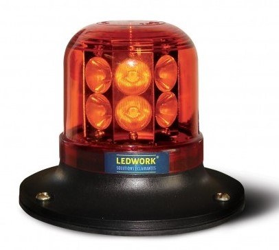 [GL01000] Gyrophare LED 3 points à fixer sur carrosserie 12/24 DC - homologué UTAC CERAM - Joint fourni