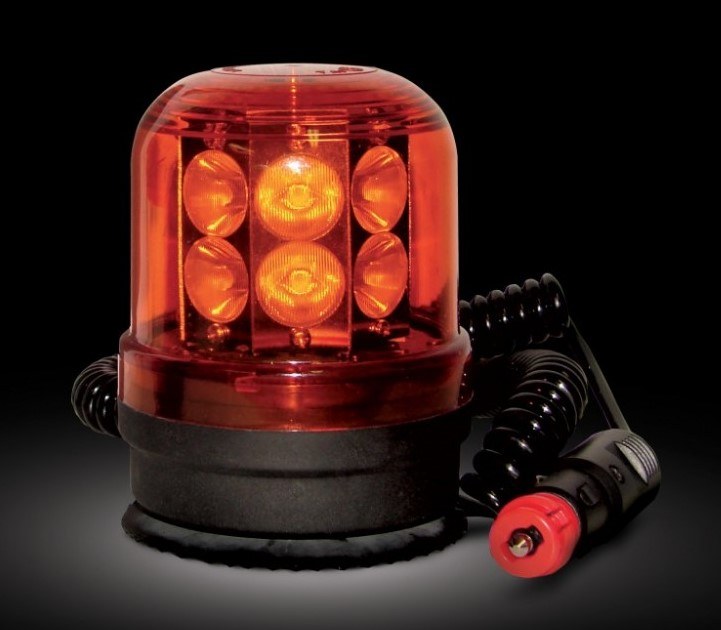 [GL02000] Gyrophare LED magnétique à brancher sur allume-cigare 12/24 DC - homologué UTAC CERAM