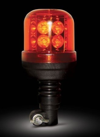 [GL03000] Gyrophare LED tige flexible à fixer sur hampe (goujon) 12/24 DC - homologué UTAC CERAM