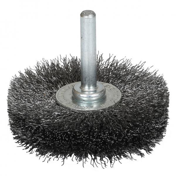 [227] Brosse circulaire diam. 100 mm ép. 18 mm fil acier sur axe de 6 mm