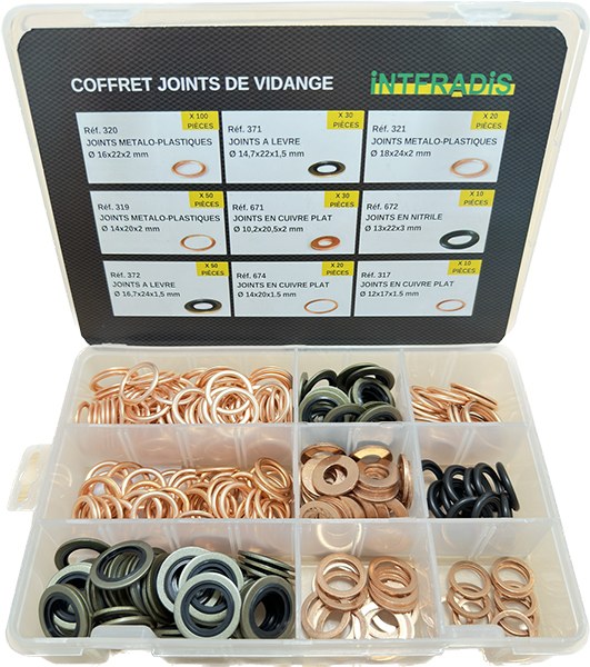 [315] Coffret de 320 joints de vidange