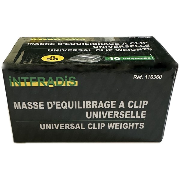 [116360] Boîte 50 masses 10G jantes acier