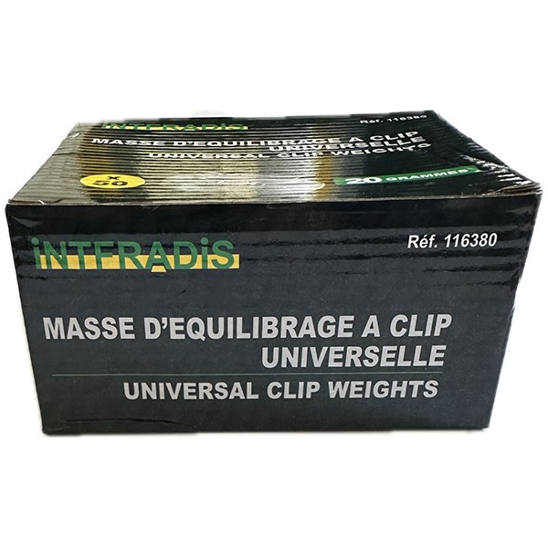 [116380] Boîte 50 masses 20G jantes acier