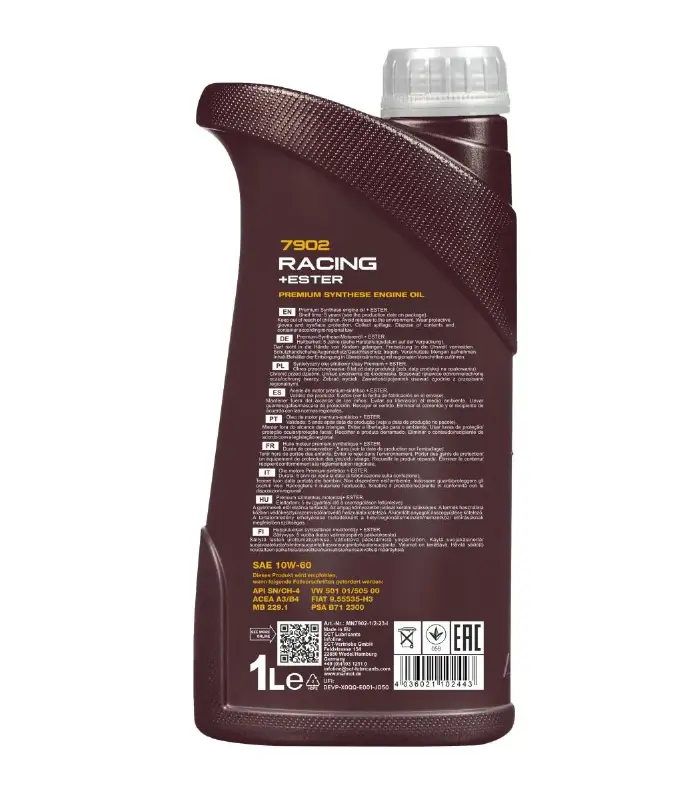 [MN79021] Huile moteur 10W-60 Racing + Ester A3/B4 (1 L)