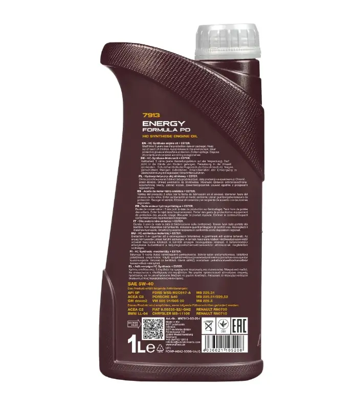 Huile moteur 5W-40 Formula PD C2/C3