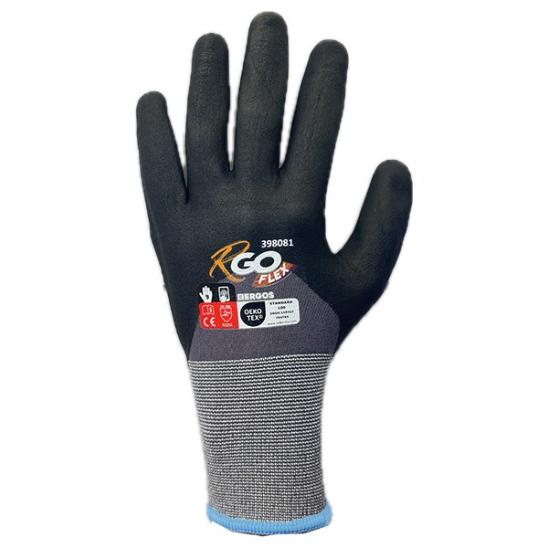 [035] Gants gris enduction mousse de nitrile