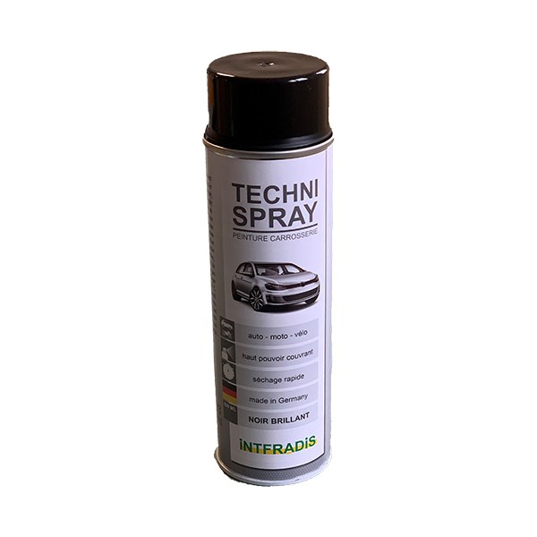 [741] Peinture carrosserie noir brillant - aérosol 500 ml