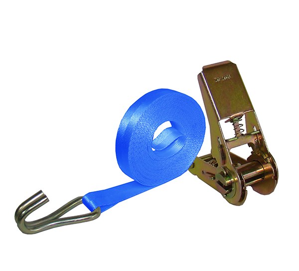[1105] Sangle à cliquet 375 kg long. 2m larg. 25mm - doigts soudés