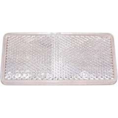 [493.10] Catadioptre rectangle blanc 101 mm x 44 mm adhésif