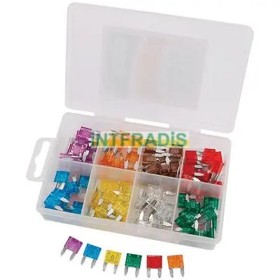 [659] FUSIBLE ENFICHABLE" TYPE MINI " assortiment de 80 pièces
